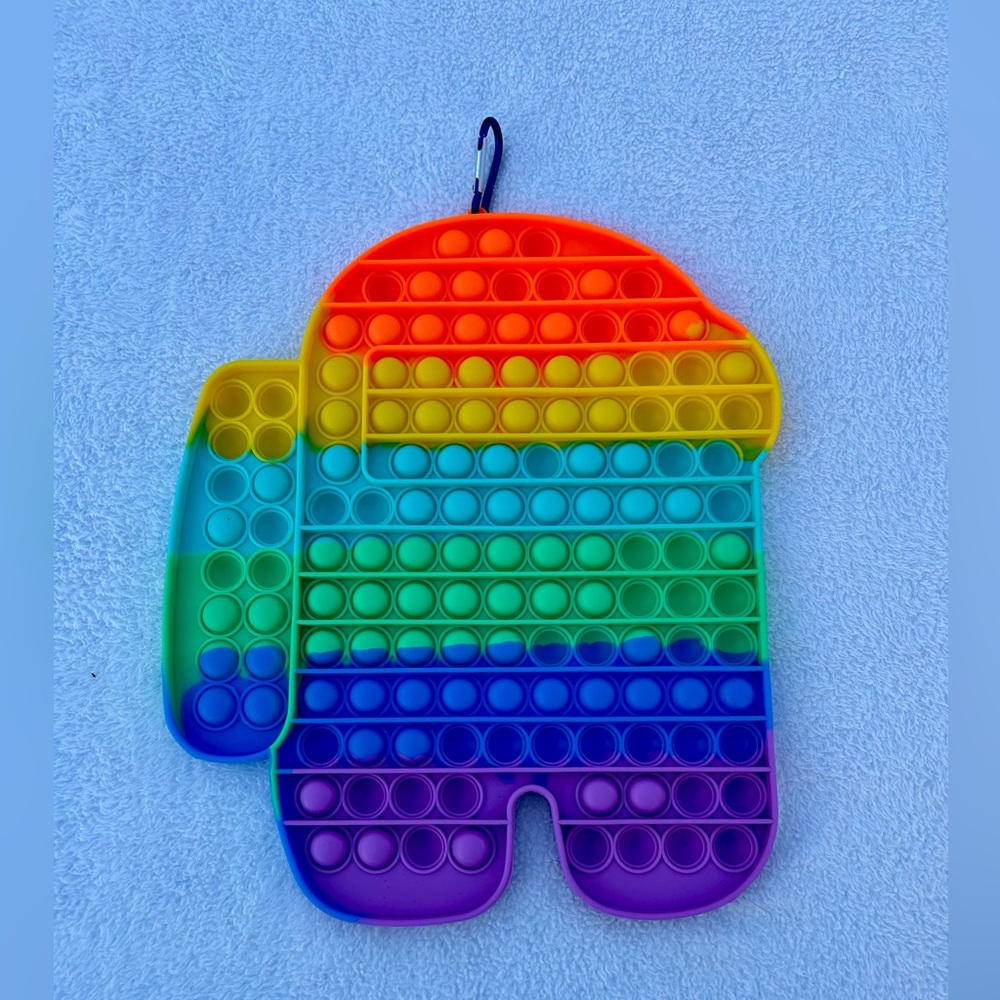 Among Us Rainbow JUMBO XL Pop it 10x12 inches Fidget Push Bubble STRESS Toy